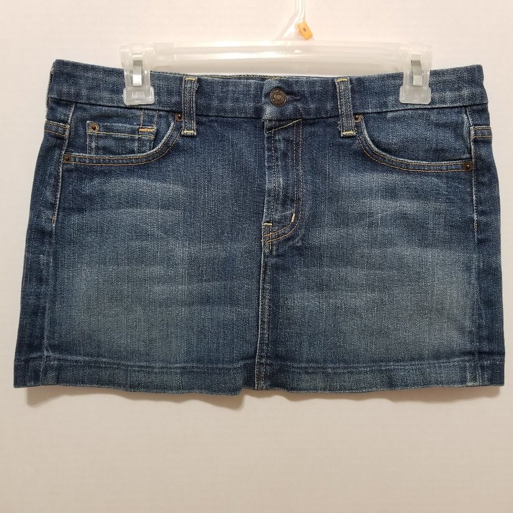 7FAM skirt 29 A Pocket denim jean mini whiskered Y2K summer
